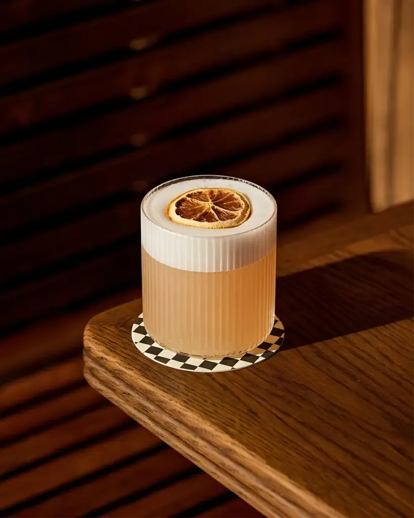 Amaretto Sour cocktail with VOLØ Amaretto and lemon juice